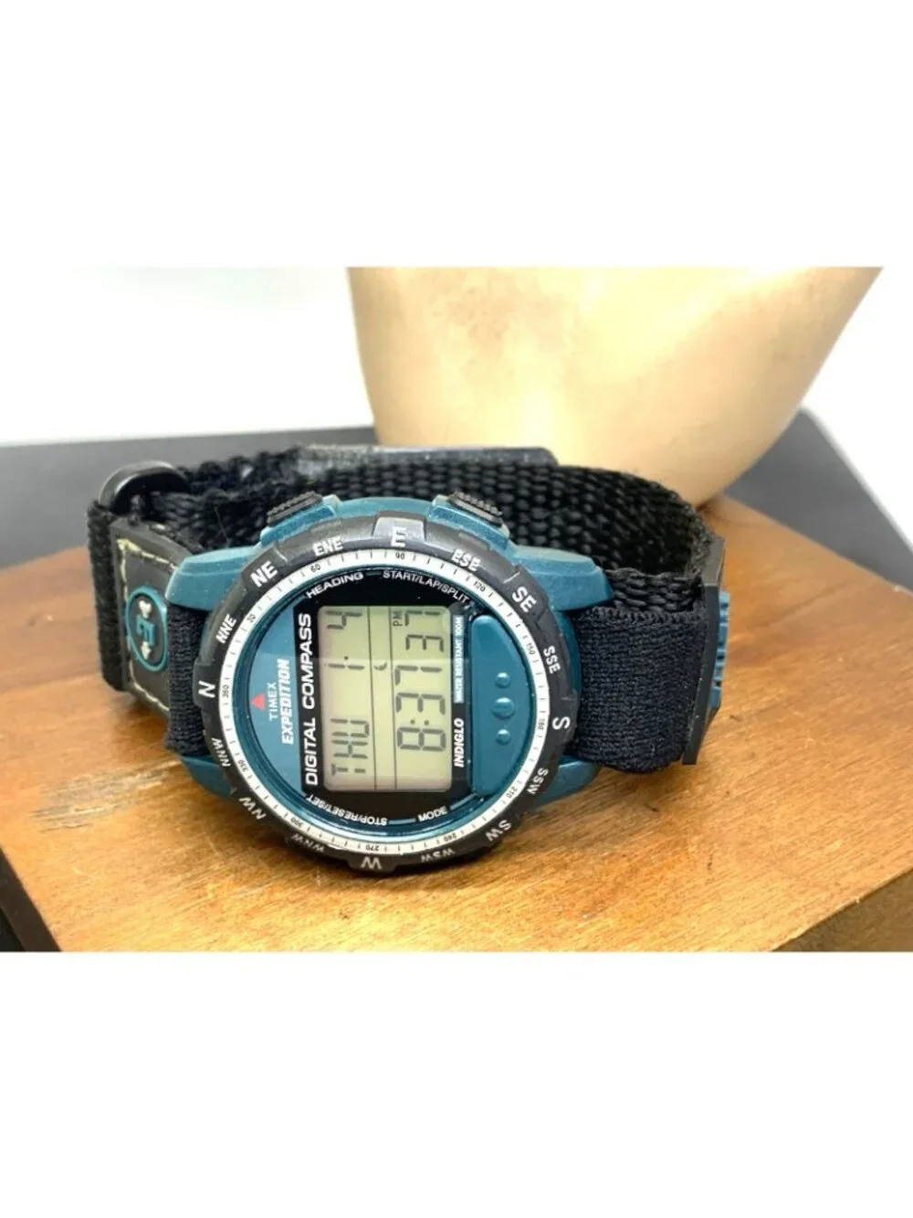 Timex Men's Watch Expedition Digital Compass Quartz Indiglo Nylon Strap 42mm